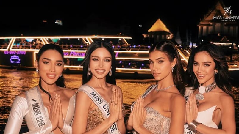 Miss República Dominicana, Miss Tailandia, Miss Cuba y Miss Ecuador