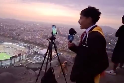 VIDEO: Joven peruano narra la final de la Copa Libertadores desde lo alto de un cerro