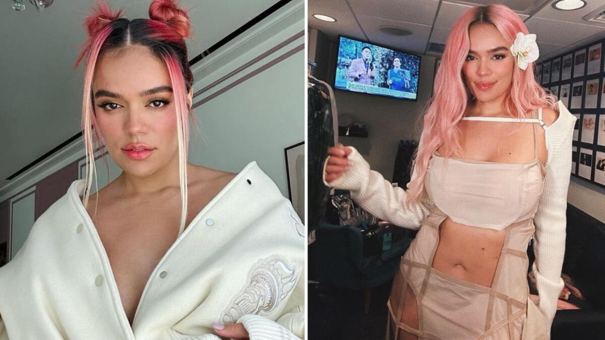 Karol G confirmó su relación con Feid mientras usaba un look verde que será tendencia durante la temporada primavera/verano 2023.