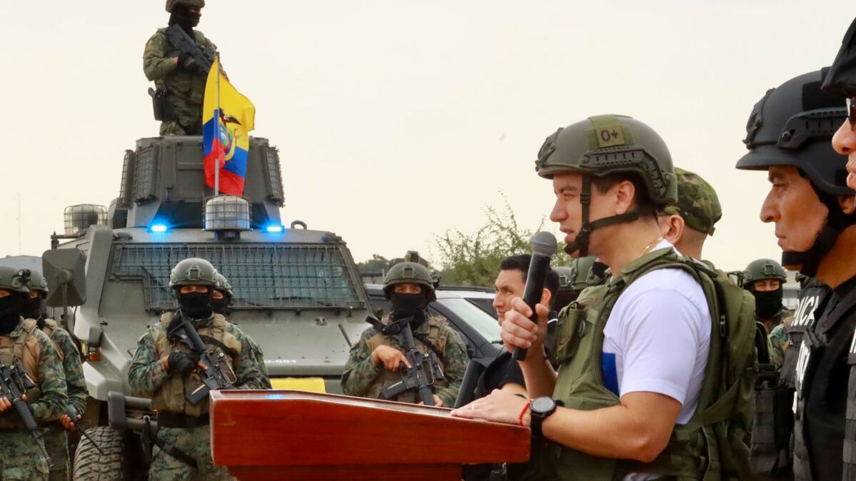 Daniel Noboa a su arribo a Durán