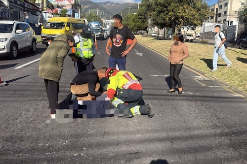 Quito: Atropello en la avenida Occidental dejó una persona afectada este 22 de junio