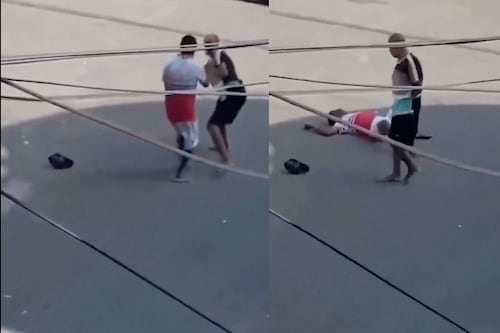 Impactante: hombre sin manos gana pelea callejera