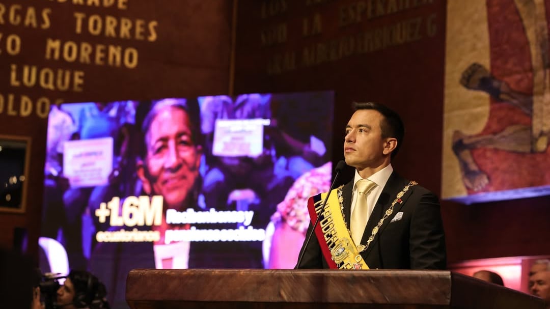 Presidente Daniel Noboa en el Informe a la Nación.