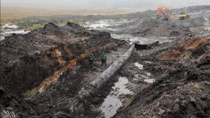 Rotura de tubería en La Mica