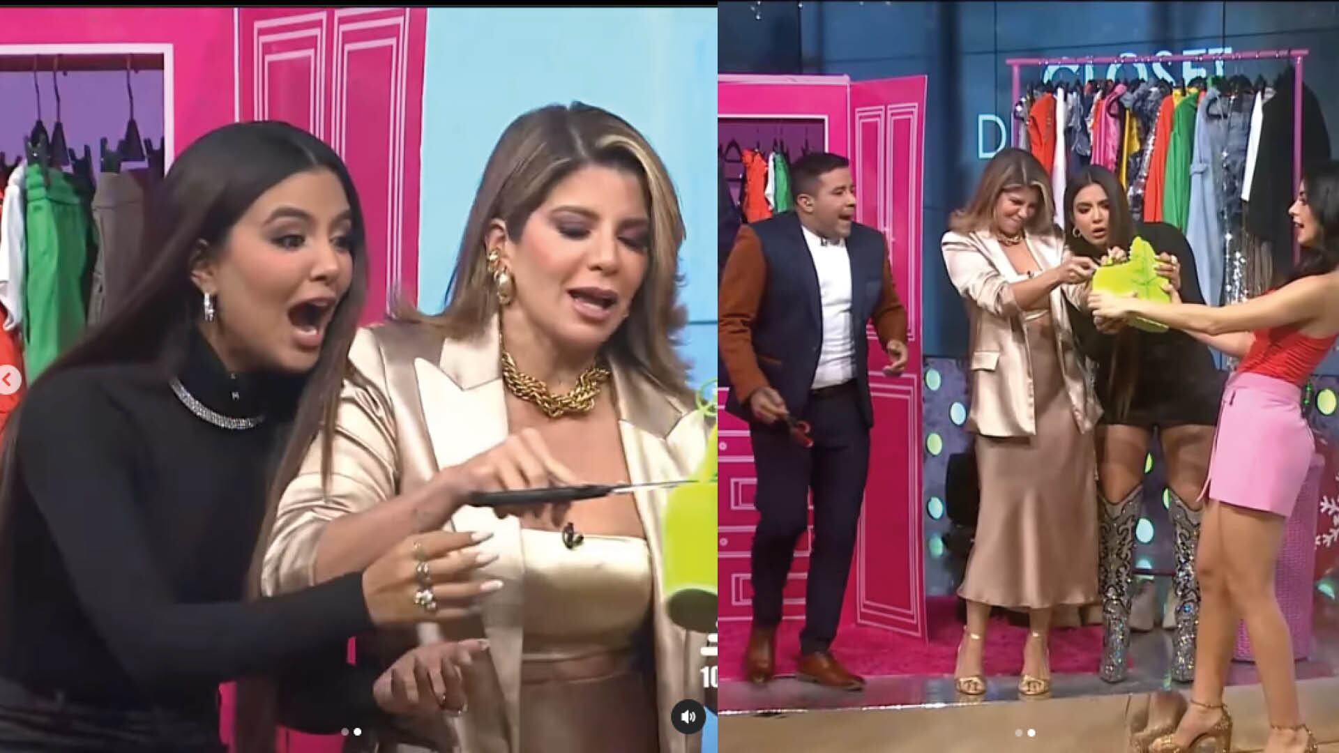 Le cortan los zapatos de Dayanara en vivo y su reacción se volvió viral