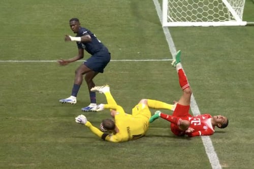 Jamal Musiala sufre grave lesión de tobillo en los cuartos del Mundial de Clubes e una jugada con Donnarumma y Pacho