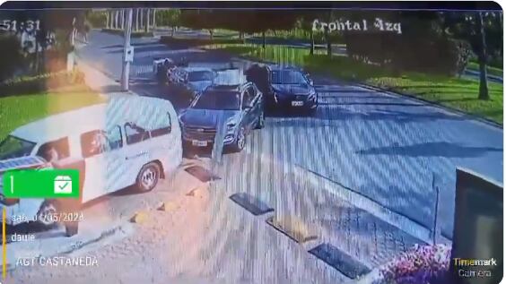 Cámara captó un intento de secuestro el ingreso de urbanización en Daule