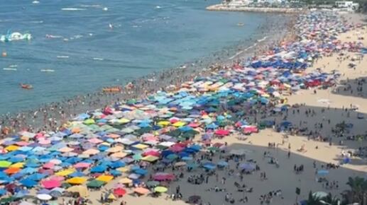 Así lucieron las playas en el feriado.