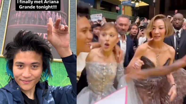 Ariana Grande sorprendida por un fan en Singapur