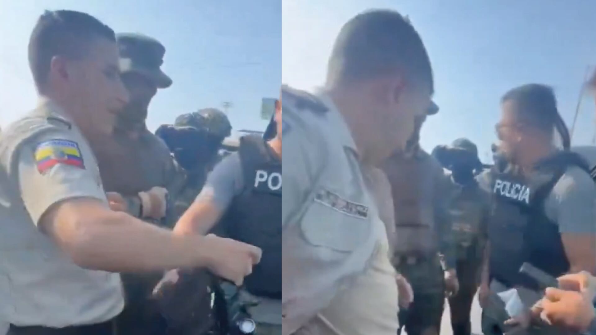 Policía en el auto reportado como robado