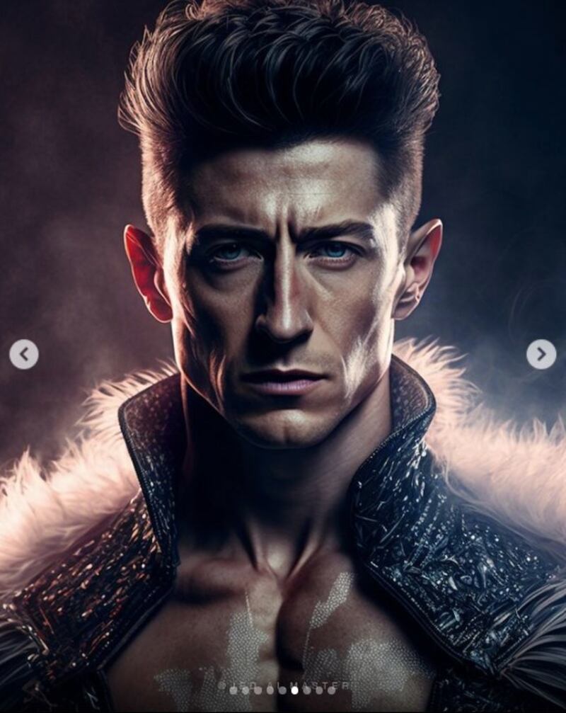 Robert Lewandowski en su versión rockstar