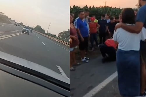 VIDEO: Así fue el accidente en la vía al Triunfo que dejó dos muertos