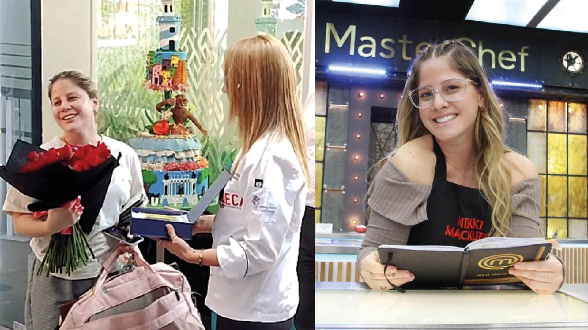 Nikki Mackliff la MasterChef Celebrity presume sus platos en su escuela culinaria; compañeros le dieron sorpresa