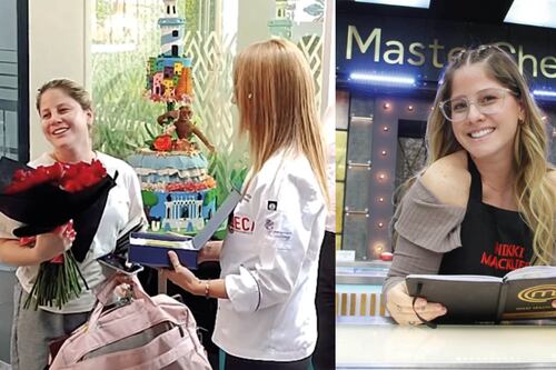 Nikki Mackliff la MasterChef Celebrity presume sus platos en su escuela culinaria; compañeros le dieron sorpresa