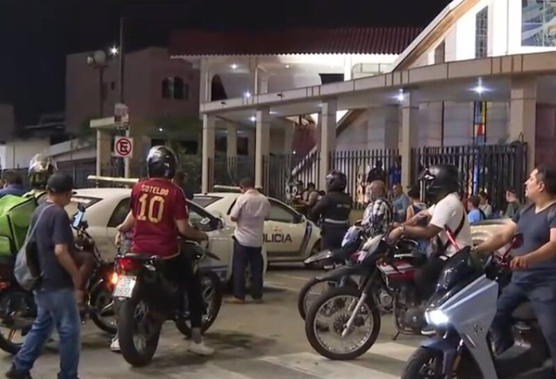 Momento del asesinato del empresario Agustín Solórzano