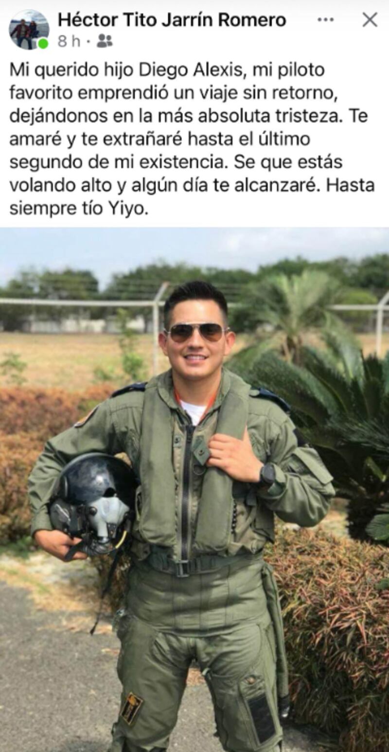 Así se despidió el padre del teniente de la FAE hallado sin vida