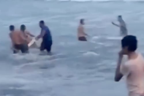 Salvavidas auxilió a turistas en playa de México y luego fue agredido
