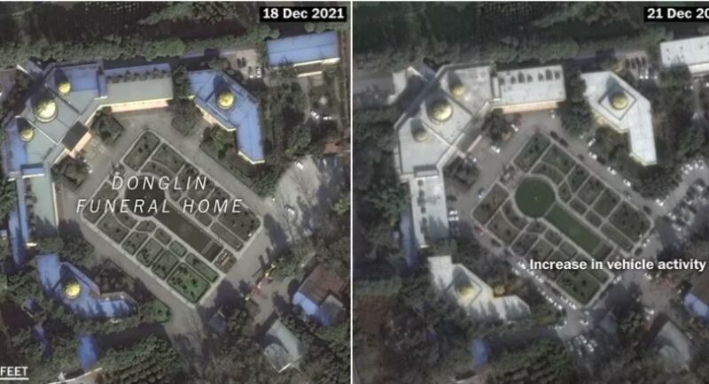 Imágenes satelitales de funerarias en China