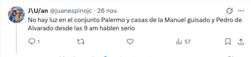 Cortes de luz sin previo aviso en Quito.