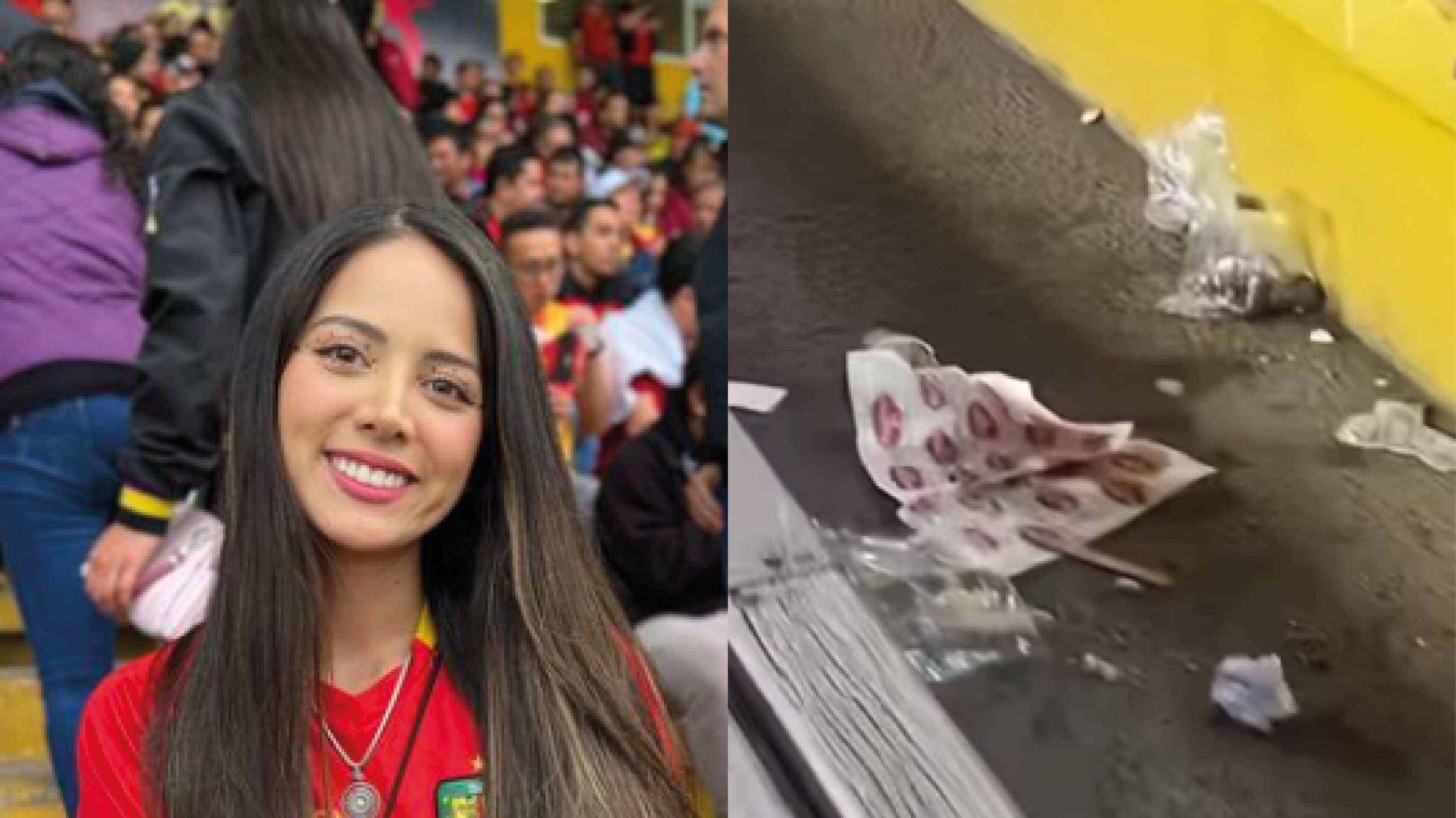 Influencer recogió la basura de un estadio