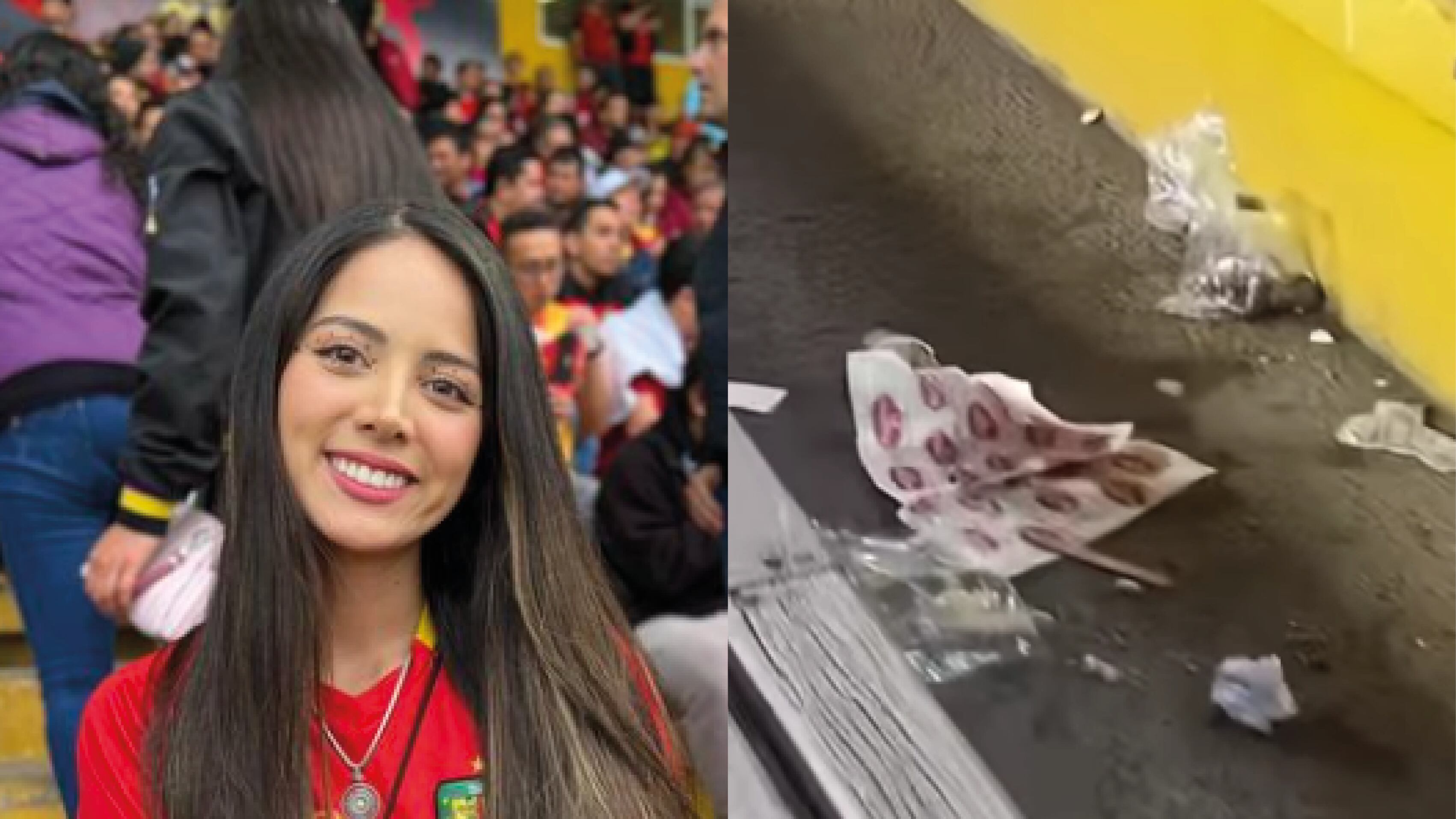 Influencer recogió la basura de un estadio
