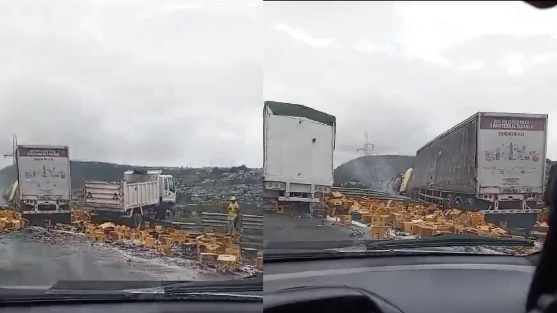 Tráiler que transportaba cerveza se estrelló en la Simón Bolívar