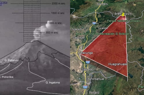 Emisión de vapor y gases: esto es lo que informó el Instituto Geofísico sobre la situación del volcán Cotopaxi