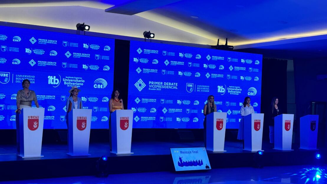 Primer bloque de candidatas a la vicepresidencia en el debate