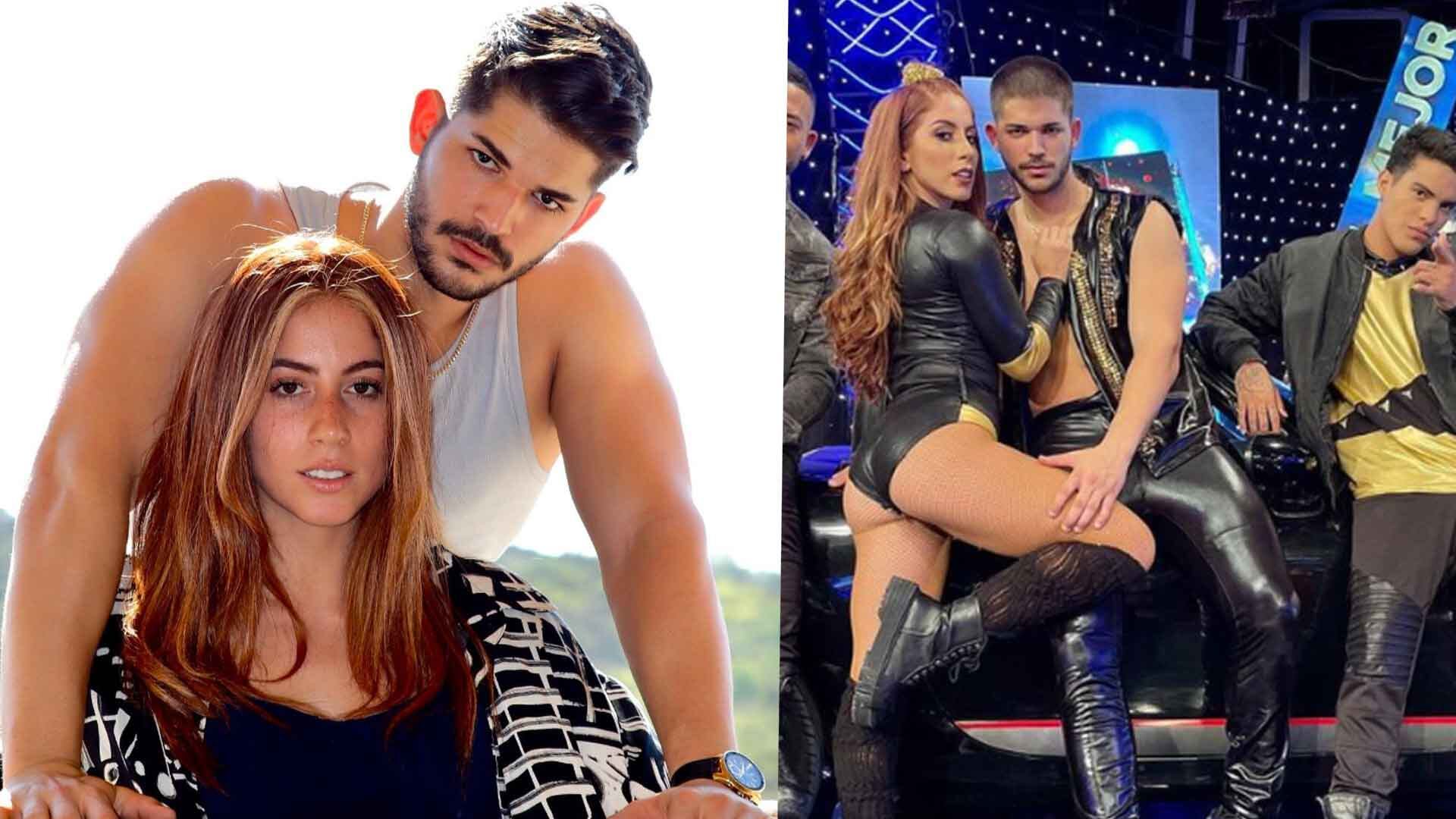 Renier Izquierdo junto a Anthonella Moscoso.