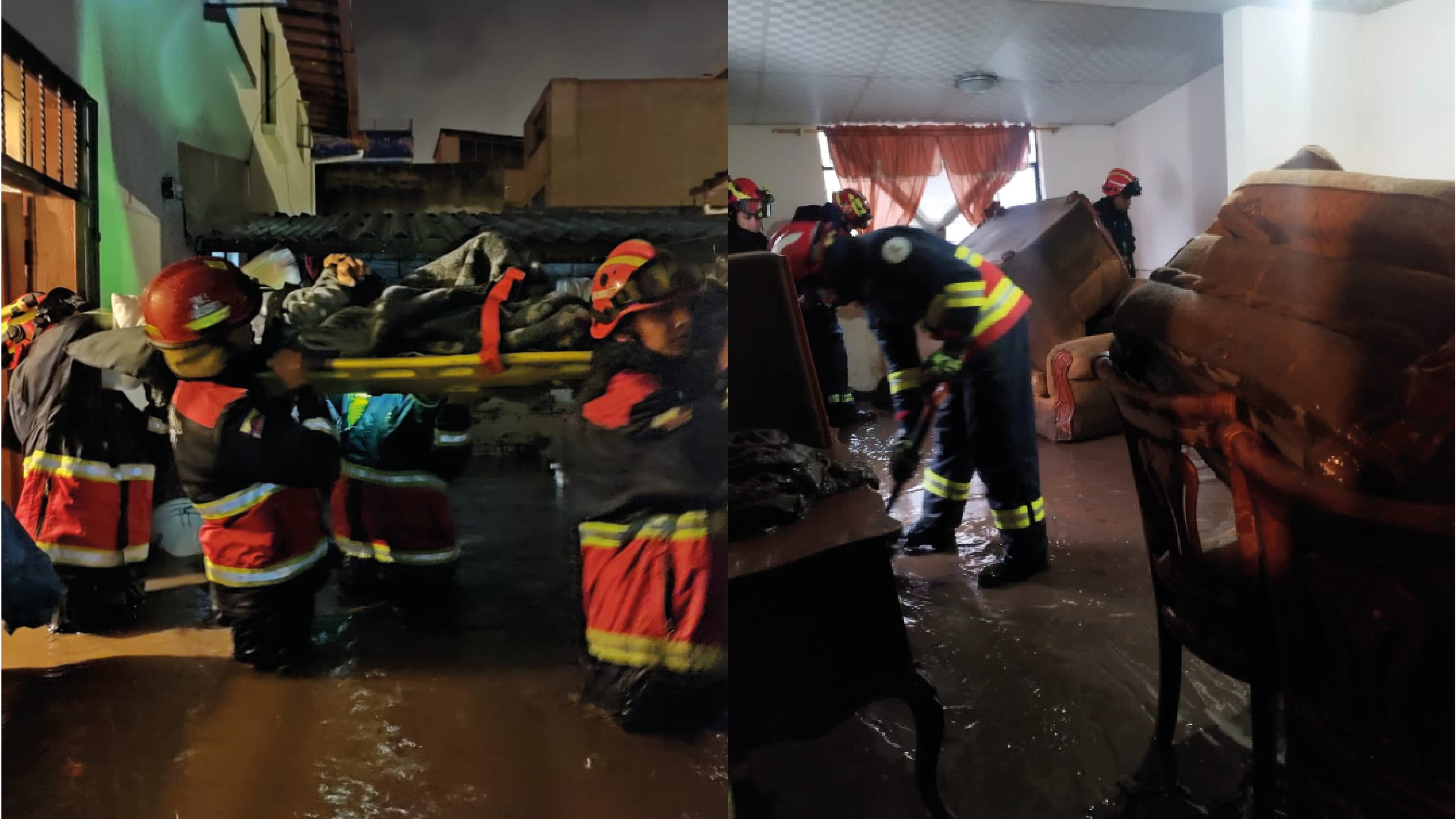 Afectaciones por el desbordamiento de una quebrada en La Pulida