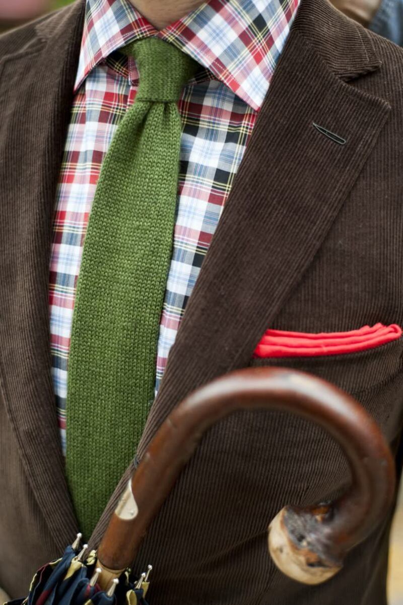 Posibles combinaciones con corbata verde.