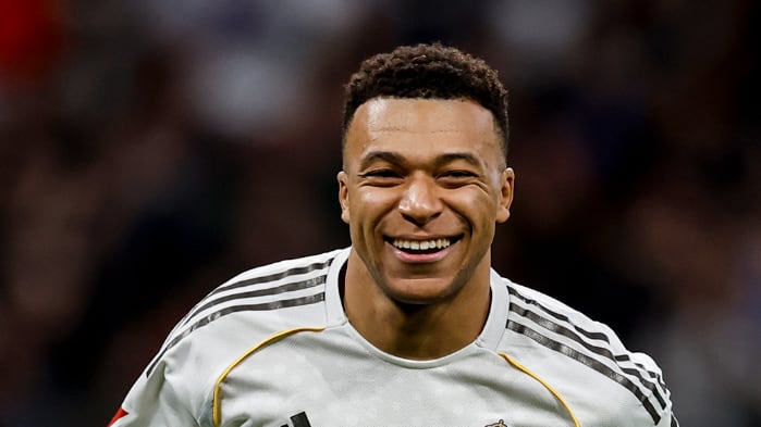 Kylian Mbappé abrió el marcador en el Santiago Bernabéu.