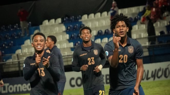 Luis Fragozo festeja su gol con Ecuador Sub 17