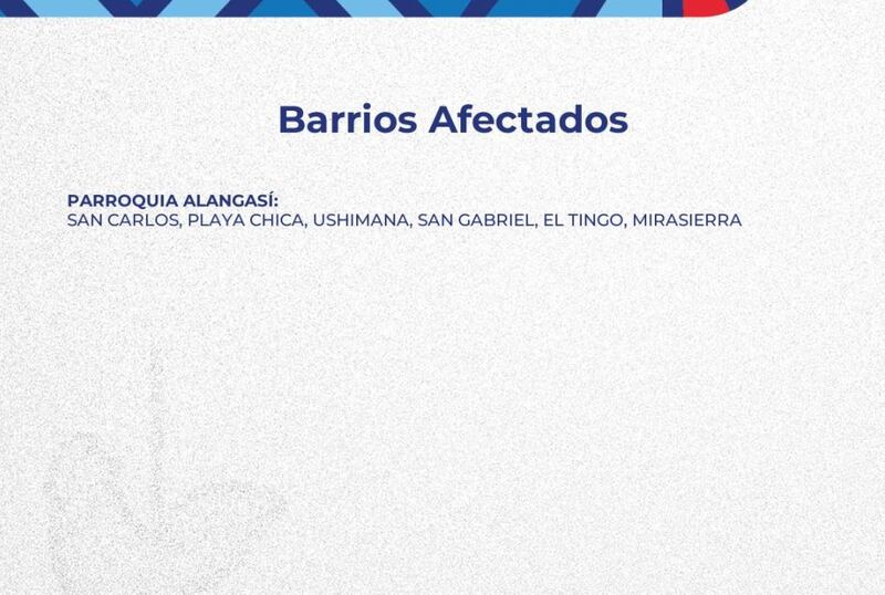 Quito: los barrios que se verán afectados con el suministro de agua este 24 de septiembre