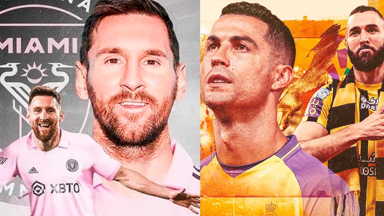 Lionel Messi en el Inter Miami y Cristiano Ronaldo en Al Nassr