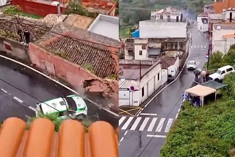 Impactante video:  Auto de rally derriba vivienda en brutal accidente