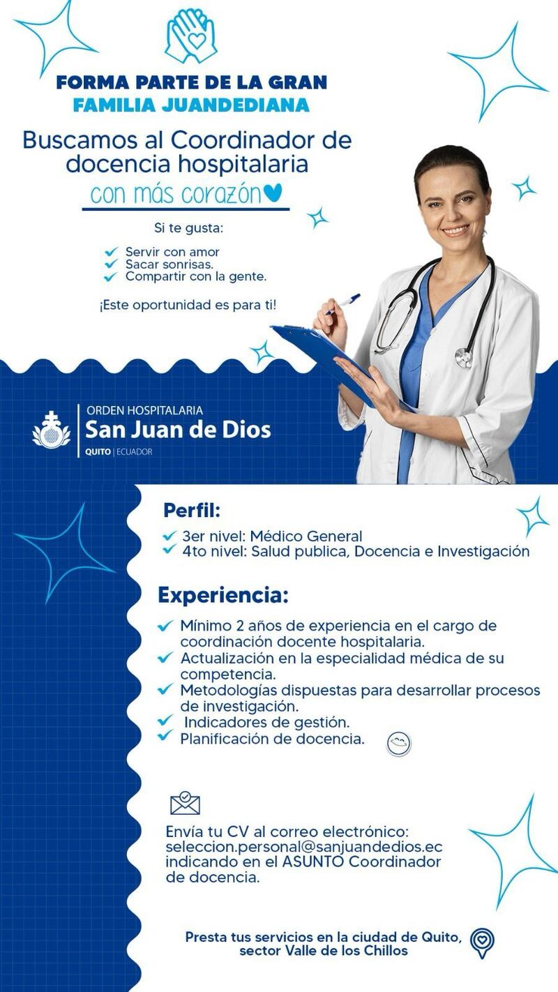 Vacantes en Albergue San Juan de Dios