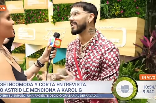 ¿Se molestó? Esta fue la reacción de Anuel cuando le preguntaron por Karol G