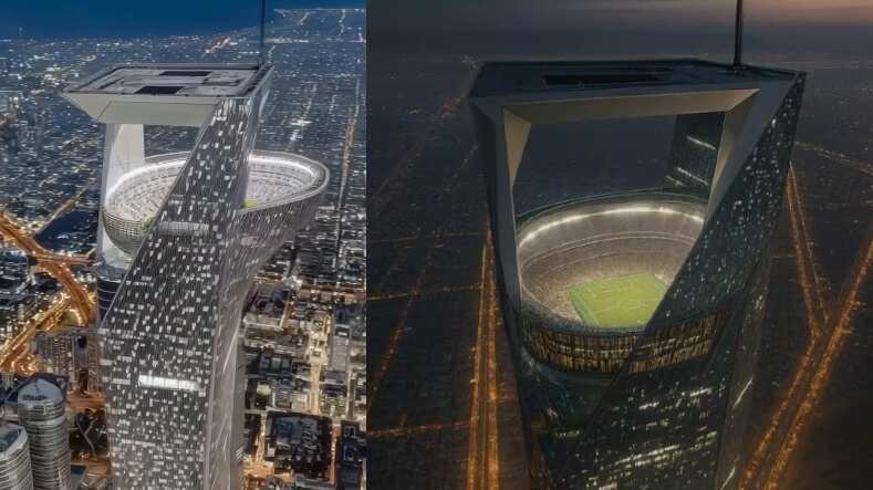 NEOM Sky Stadium combinará deporte, tecnología y sostenibilidad en la futurista ciudad de The Line.