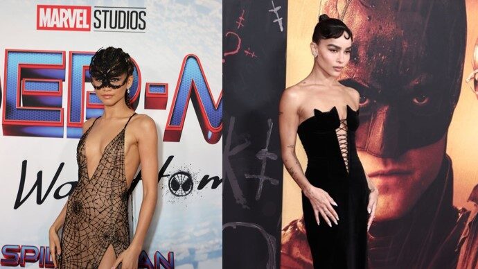 Tanto por DC Comics como por Marvel hay material reciente de películas y sus protagonistas Zendaya y Zoë Kravitz supieron cómo promocionarlas.