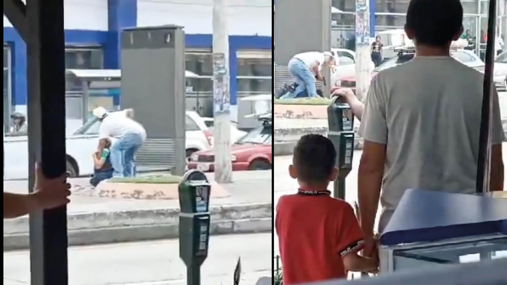 ¡A vista de todos! Delincuente armado roba y agrede a una mujer en plena calle de Guayaquil