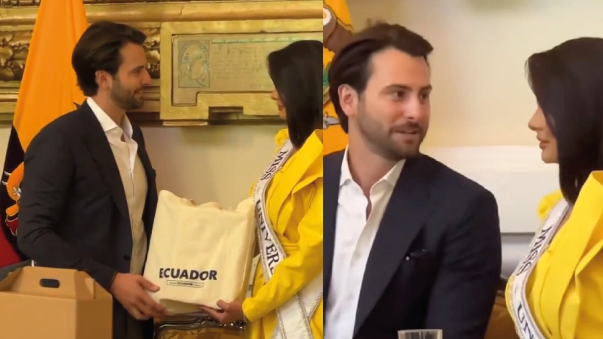 Niels Olsen reacciona a las miradas que le hizo a Sheynnis Palacios Miss Universo