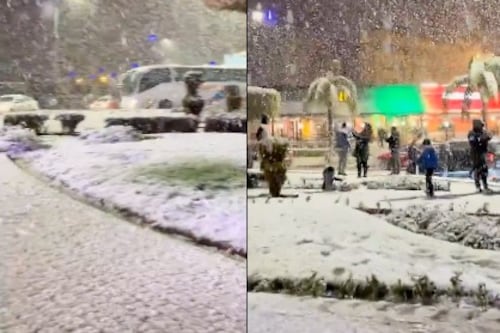 Raro espectáculo invernal sorprende al noreste de Marruecos