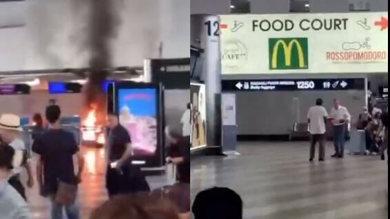Incendio aeropuerto Milán