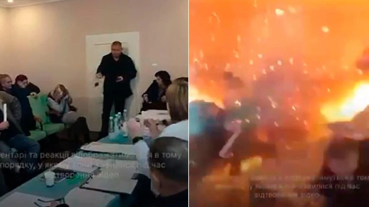 Concejal ucraniano lanzó tres granadas en el pleno de una municipalidad