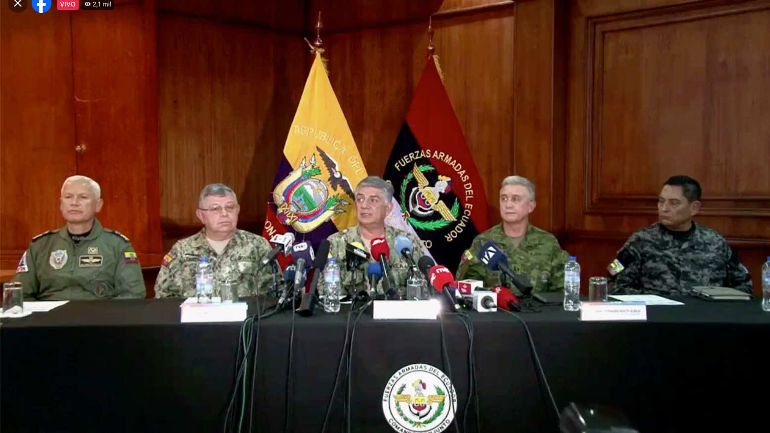 Rueda de prensa Fuerzas Armadas y Policía Nacional