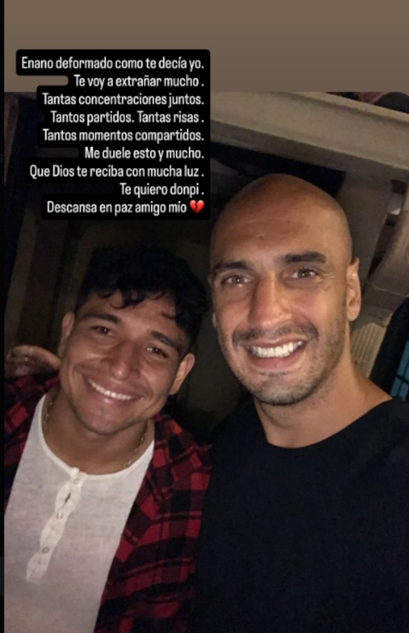 Ariel Nahuelpán se despide de Mario Pineida