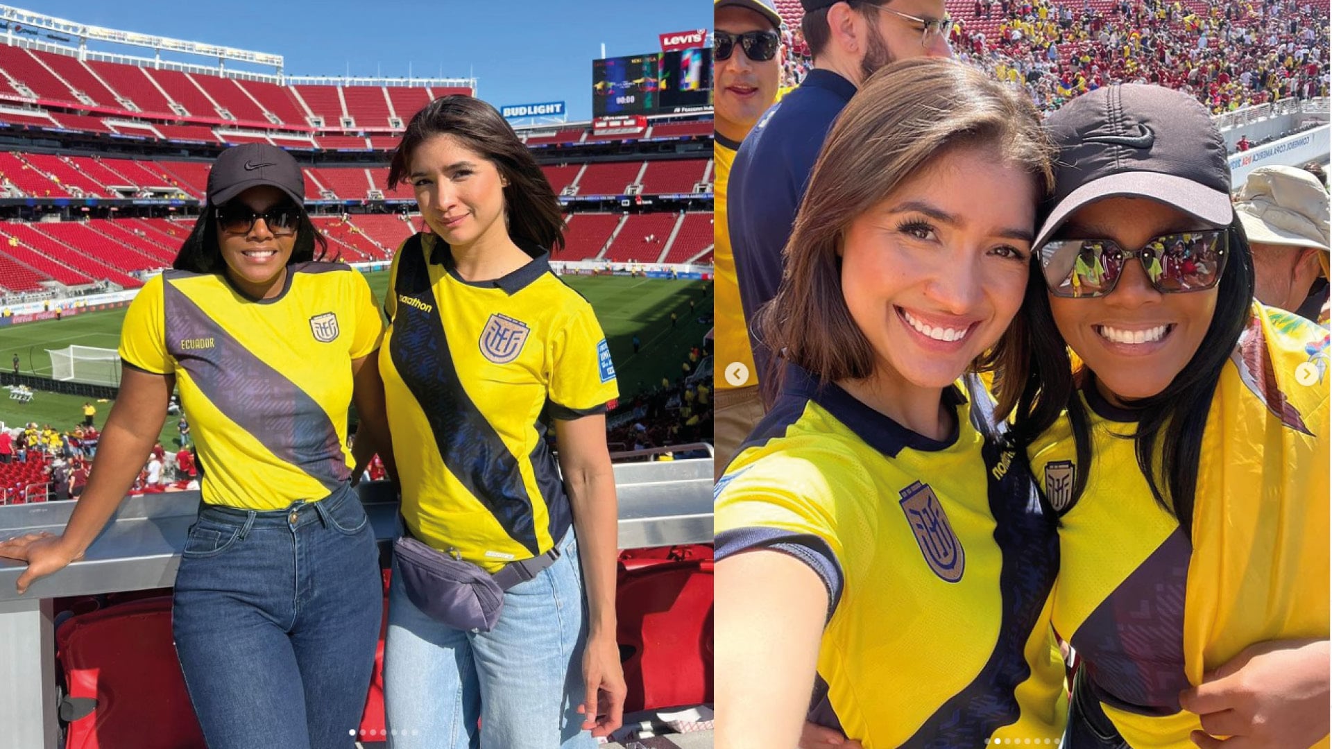 La emoción de Dayanna Monroy al reencontrarse con Hellen Quiñónez en el partido de Ecuador vs Venezuela