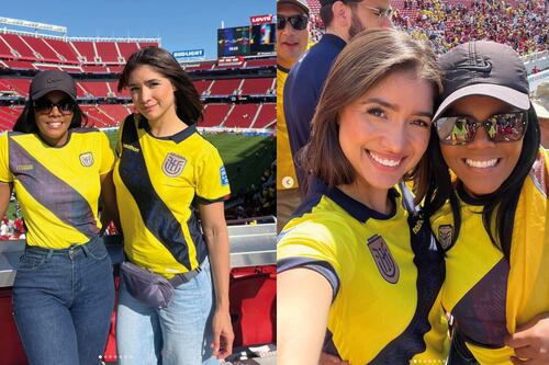 La emoción de Dayanna Monroy al reencontrarse con Hellen Quiñónez en el partido de Ecuador vs Venezuela