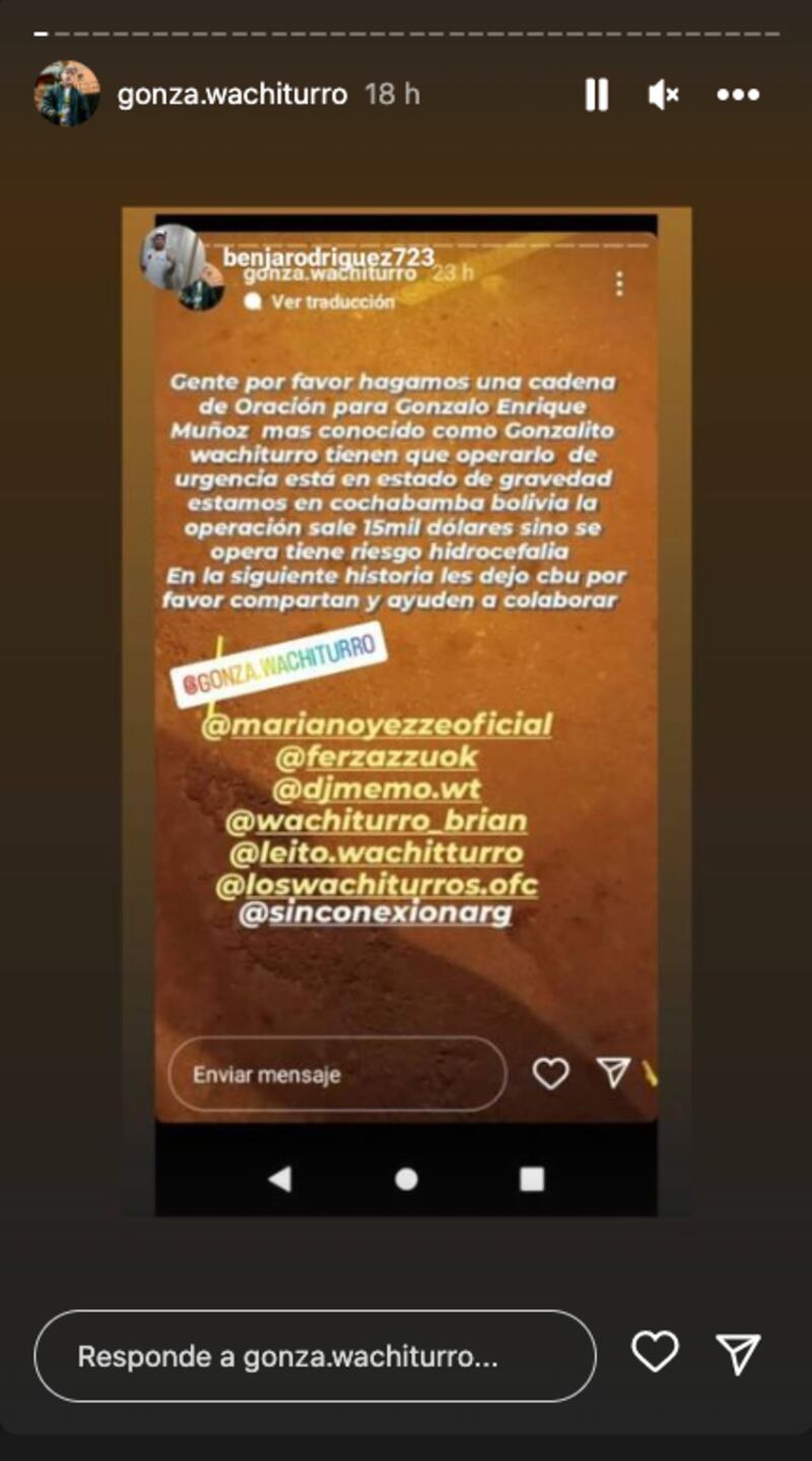 Gonzalo Enrique Muñoz, líder de los Wachiturros cayó del escenario